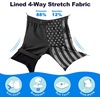 image:imageFT FENTENG Mens Swim Trunks with Compression Liner 9 Big and Tall Board Shorts 2 in 1 Quick Dry Long Swimwear Bathing SuitsBlack Flagd