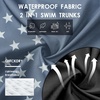 image:imageFT FENTENG Mens Swim Trunks with Compression Liner 9 Big and Tall Board Shorts 2 in 1 Quick Dry Long Swimwear Bathing SuitsBlue Flagc