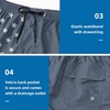 image:imageFT FENTENG Mens Swim Trunks with Compression Liner 9 Big and Tall Board Shorts 2 in 1 Quick Dry Long Swimwear Bathing SuitsBlue Flagc