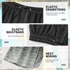 image:imageFT FENTENG Mens Swim Trunks with Compression Liner 9 Big and Tall Board Shorts 2 in 1 Quick Dry Long Swimwear Bathing SuitsGradient Black White