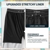 image:imageFT FENTENG Mens Swim Trunks with Compression Liner 9 Big and Tall Board Shorts 2 in 1 Quick Dry Long Swimwear Bathing SuitsGradient Black White