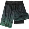 image:imageFT FENTENG Mens Swim Trunks with Compression Liner 9 Big and Tall Board Shorts 2 in 1 Quick Dry Long Swimwear Bathing SuitsGradient Green Leafc