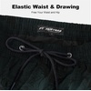 image:imageFT FENTENG Mens Swim Trunks with Compression Liner 9 Big and Tall Board Shorts 2 in 1 Quick Dry Long Swimwear Bathing SuitsGradient Green Leafc