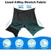 image:imageFT FENTENG Mens Swim Trunks with Compression Liner 9 Big and Tall Board Shorts 2 in 1 Quick Dry Long Swimwear Bathing SuitsGradient Green Leafc