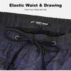 image:imageFT FENTENG Mens Swim Trunks with Compression Liner 9 Big and Tall Board Shorts 2 in 1 Quick Dry Long Swimwear Bathing SuitsGradient Lavender Leaf