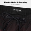 image:imageFT FENTENG Mens Swim Trunks with Compression Liner 9 Big and Tall Board Shorts 2 in 1 Quick Dry Long Swimwear Bathing SuitsGradient Maroon Leaf