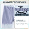 image:imageFT FENTENG Mens Swim Trunks with Compression Liner 9 Big and Tall Board Shorts 2 in 1 Quick Dry Long Swimwear Bathing SuitsGradient Retro Camo