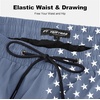 image:imageFT FENTENG Mens Swim Trunks with Compression Liner 9 Big and Tall Board Shorts 2 in 1 Quick Dry Long Swimwear Bathing SuitsNavy Flagc