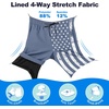 image:imageFT FENTENG Mens Swim Trunks with Compression Liner 9 Big and Tall Board Shorts 2 in 1 Quick Dry Long Swimwear Bathing SuitsNavy Flagc