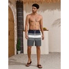 image:imageLzzidou Mens Swim Trunks Board Shorts Mesh Lining 8 Inch Inseam Quick Dry Bathing SuitGrey White