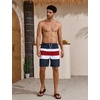 image:imageLzzidou Mens Swim Trunks Board Shorts Mesh Lining 8 Inch Inseam Quick Dry Bathing SuitNavy White Red