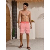image:imageLzzidou Mens Swim Trunks Board Shorts Mesh Lining 8 Inch Inseam Quick Dry Bathing SuitPink