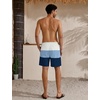 image:imageLzzidou Mens Swim Trunks Board Shorts Mesh Lining 8 Inch Inseam Quick Dry Bathing SuitWhite Blue Navy