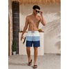 image:imageLzzidou Mens Swim Trunks Board Shorts Mesh Lining 8 Inch Inseam Quick Dry Bathing SuitWhite Blue Navy
