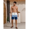image:imageLzzidou Mens Swim Trunks Board Shorts Mesh Lining 8 Inch Inseam Quick Dry Bathing SuitWhite Blue Navy
