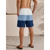 image:imageLzzidou Mens Swim Trunks Board Shorts Mesh Lining 8 Inch Inseam Quick Dry Bathing SuitWhite Blue Navy