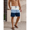 image:imageLzzidou Mens Swim Trunks Board Shorts Mesh Lining 8 Inch Inseam Quick Dry Bathing SuitWhite Blue Navy