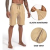 image:imageMens Swim Trunks Quick Dry Board Shorts with Zipper Pockets Beach Shorts Bathing Suits for Men  No Mesh LinerKhaki