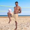 image:imageMens Swim Trunks Quick Dry Board Shorts with Zipper Pockets Beach Shorts Bathing Suits for Men  No Mesh LinerKhaki