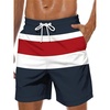 image:imageLzzidou Mens Swim Trunks Board Shorts Mesh Lining 8 Inch Inseam Quick Dry Bathing SuitNavy White Red