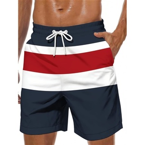image:imageLzzidou Mens Swim Trunks Board Shorts Mesh Lining 8 Inch Inseam Quick Dry Bathing SuitNavy White Red