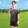 image:imageBoys Polo Shirt Short Sleeve Performance Dry Fit Stretch Funny Print Active Casual Collared Golf Shirts for BoyGradient Black White