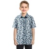 image:imageBoys Polo Shirt Short Sleeve Performance Dry Fit Stretch Funny Print Active Casual Collared Golf Shirts for BoyHawaii Palm Leaves