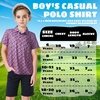 image:imageBoys Polo Shirt Short Sleeve Performance Dry Fit Stretch Funny Print Active Casual Collared Golf Shirts for BoyNavy Usa Flag