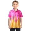image:imageBoys Polo Shirt Short Sleeve Performance Dry Fit Stretch Funny Print Active Casual Collared Golf Shirts for BoyPink Ice Cream