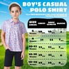 image:imageBoys Polo Shirt Short Sleeve Performance Dry Fit Stretch Funny Print Active Casual Collared Golf Shirts for BoyPink Pineapple