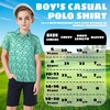 image:imageBoys Polo Shirt Short Sleeve Performance Dry Fit Stretch Funny Print Active Casual Collared Golf Shirts for BoyRugby Sports