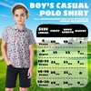 image:imageBoys Polo Shirt Short Sleeve Performance Dry Fit Stretch Funny Print Active Casual Collared Golf Shirts for BoyUsa Golfs Club