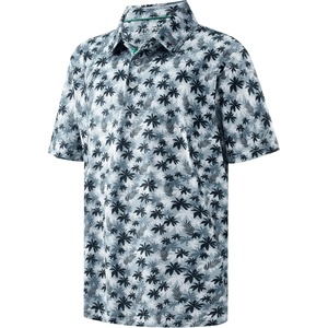 image:imageBoys Polo Shirt Short Sleeve Performance Dry Fit Stretch Funny Print Active Casual Collared Golf Shirts for BoyHawaii Palm Leaves