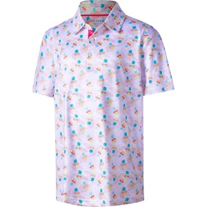 image:imageBoys Polo Shirt Short Sleeve Performance Dry Fit Stretch Funny Print Active Casual Collared Golf Shirts for BoyPink Pineapple