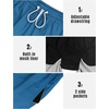 image:imageLzzidou Mens Swim Trunks Board Shorts Mesh Lining 8 Inch Inseam Quick Dry Bathing SuitPure Blue