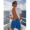 image:imageLzzidou Mens Swim Trunks Board Shorts Mesh Lining 8 Inch Inseam Quick Dry Bathing SuitPure Blue
