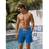 image:imageLzzidou Mens Swim Trunks Board Shorts Mesh Lining 8 Inch Inseam Quick Dry Bathing SuitPure Blue