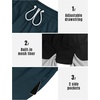 image:imageLzzidou Mens Swim Trunks Board Shorts Mesh Lining 8 Inch Inseam Quick Dry Bathing SuitPure Dark Teal