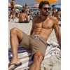 image:imageLzzidou Mens Swim Trunks Board Shorts Mesh Lining 8 Inch Inseam Quick Dry Bathing SuitPure Khaki