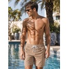 image:imageLzzidou Mens Swim Trunks Board Shorts Mesh Lining 8 Inch Inseam Quick Dry Bathing SuitPure Khaki