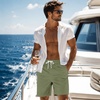 image:imageLzzidou Mens Swim Trunks Board Shorts Mesh Lining 8 Inch Inseam Quick Dry Bathing SuitPure Sage