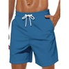 image:imageLzzidou Mens Swim Trunks Board Shorts Mesh Lining 8 Inch Inseam Quick Dry Bathing SuitPure Blue